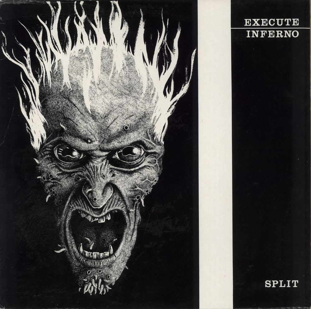 The Execute Split UK vinyl LP album (LP record) PUSMORT0012-06