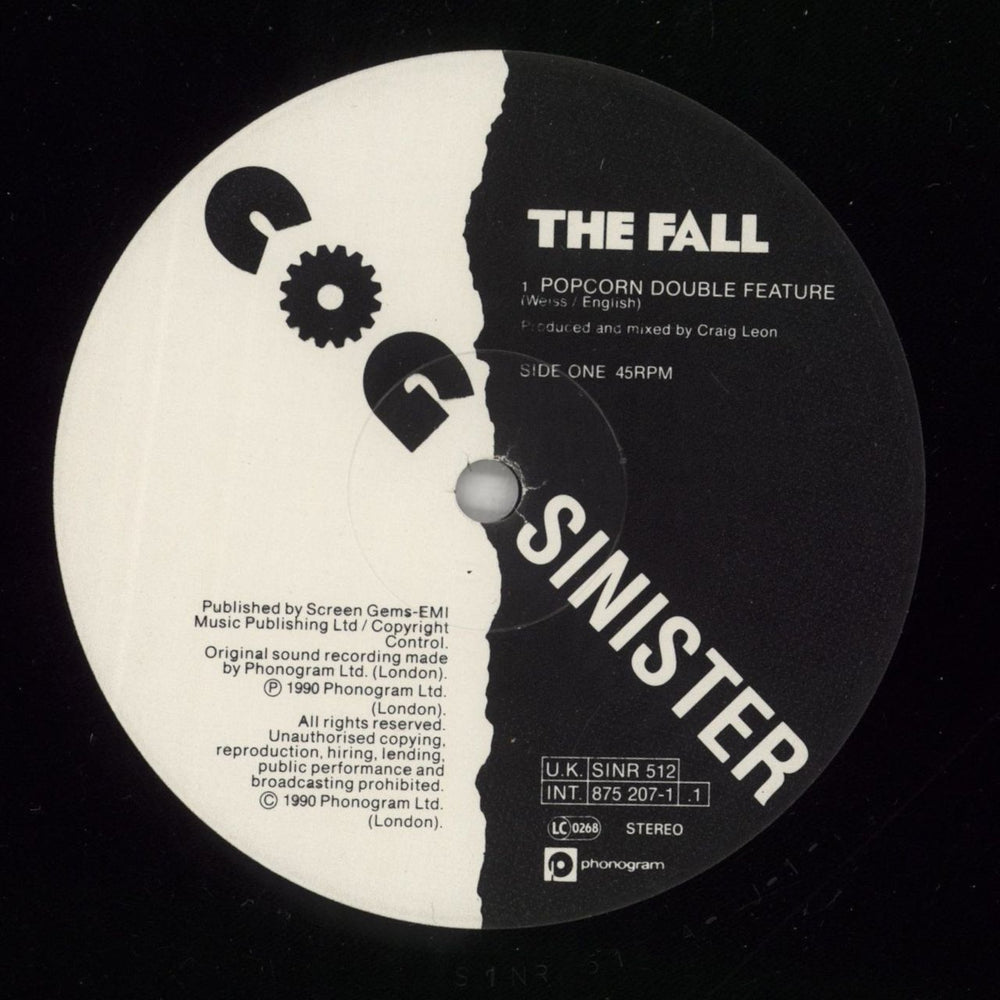 The Fall Popcorn Double Feature UK 12" vinyl single (12 inch record / Maxi-single) FLL12PO772431