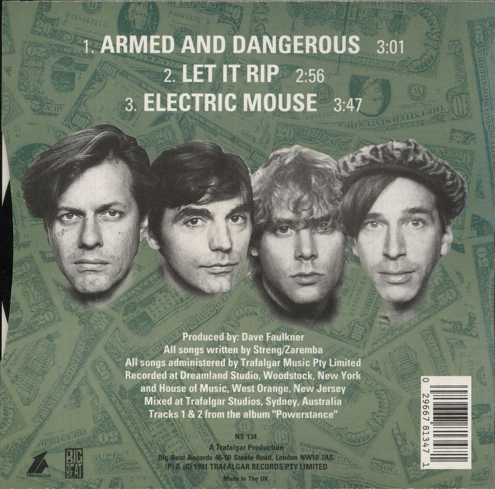 The Fleshtones Armed And Dangerous UK 7" vinyl single (7 inch record / 45)