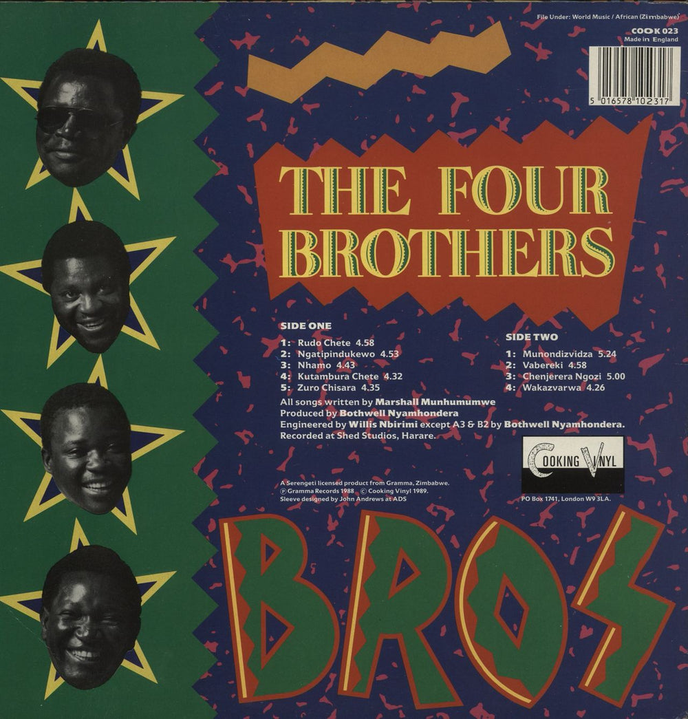 The Four Brothers Bros + 12" - Autographed UK vinyl LP album (LP record) 5016578102317