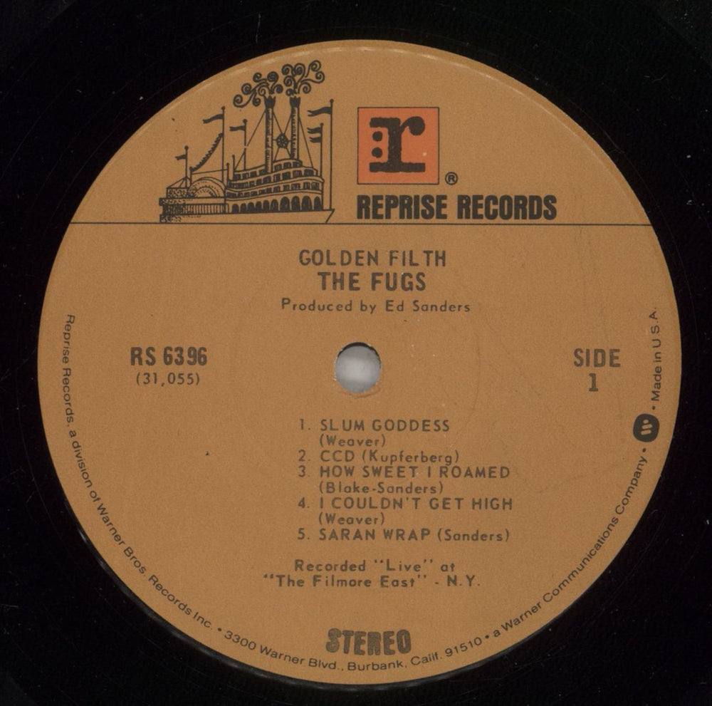 The Fugs Golden Filth US vinyl LP album (LP record) TFGLPGO381051