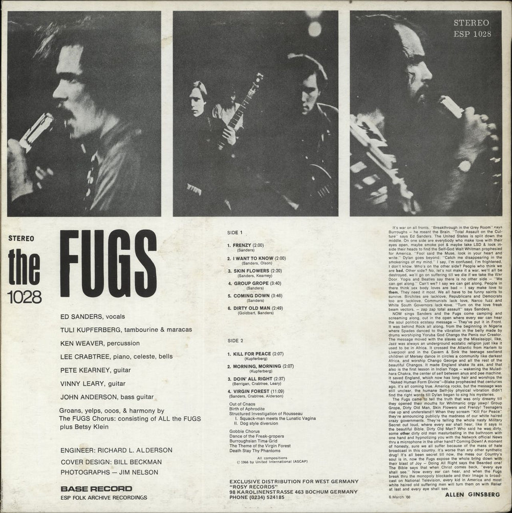 The Fugs The Fugs Italian vinyl LP album (LP record)