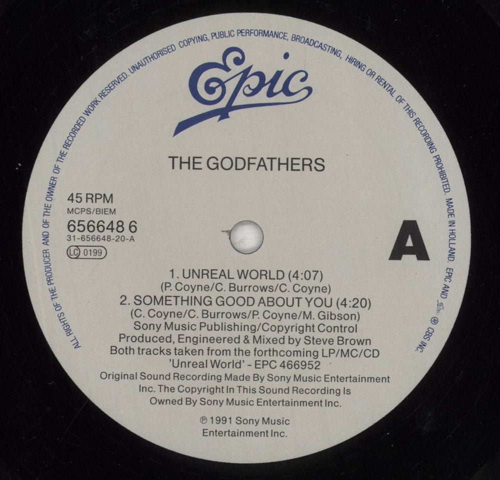 The Godfathers Unreal World UK 12" vinyl single (12 inch record / Maxi-single) GDF12UN99940