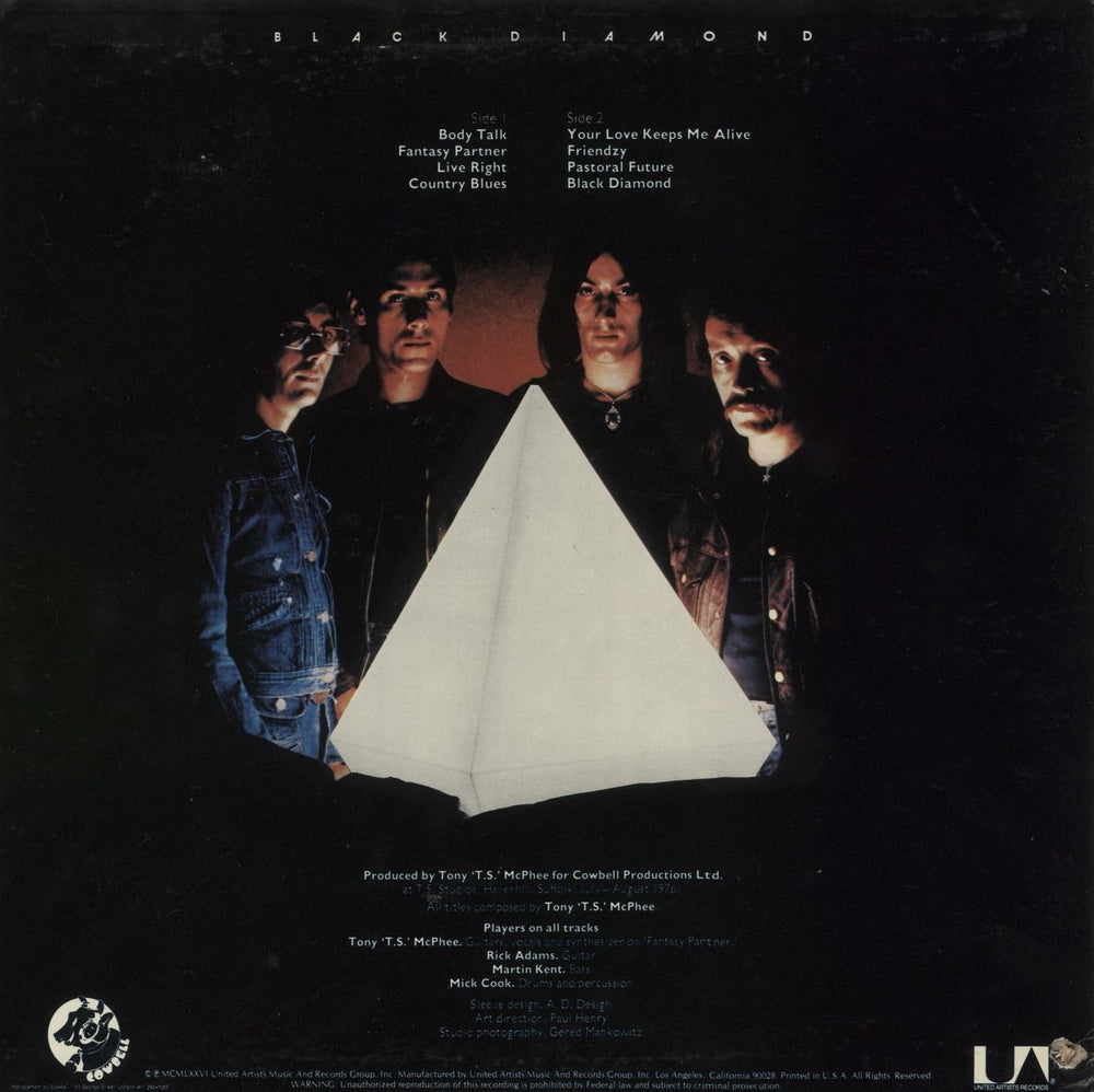 The Groundhogs Black Diamond US vinyl LP album (LP record)