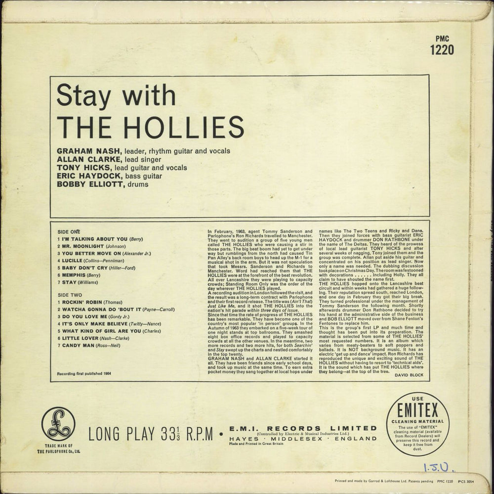The Hollies Stay With The Hollies - 2nd - EX/VG+ UK vinyl LP album (LP record)