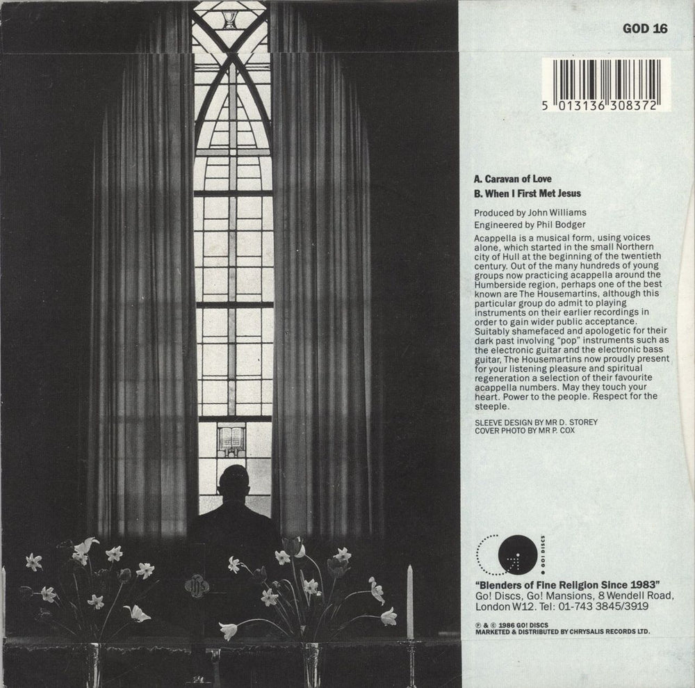 The Housemartins Caravan Of Love - paper label UK 7" vinyl single (7 inch record / 45) 5013136308372