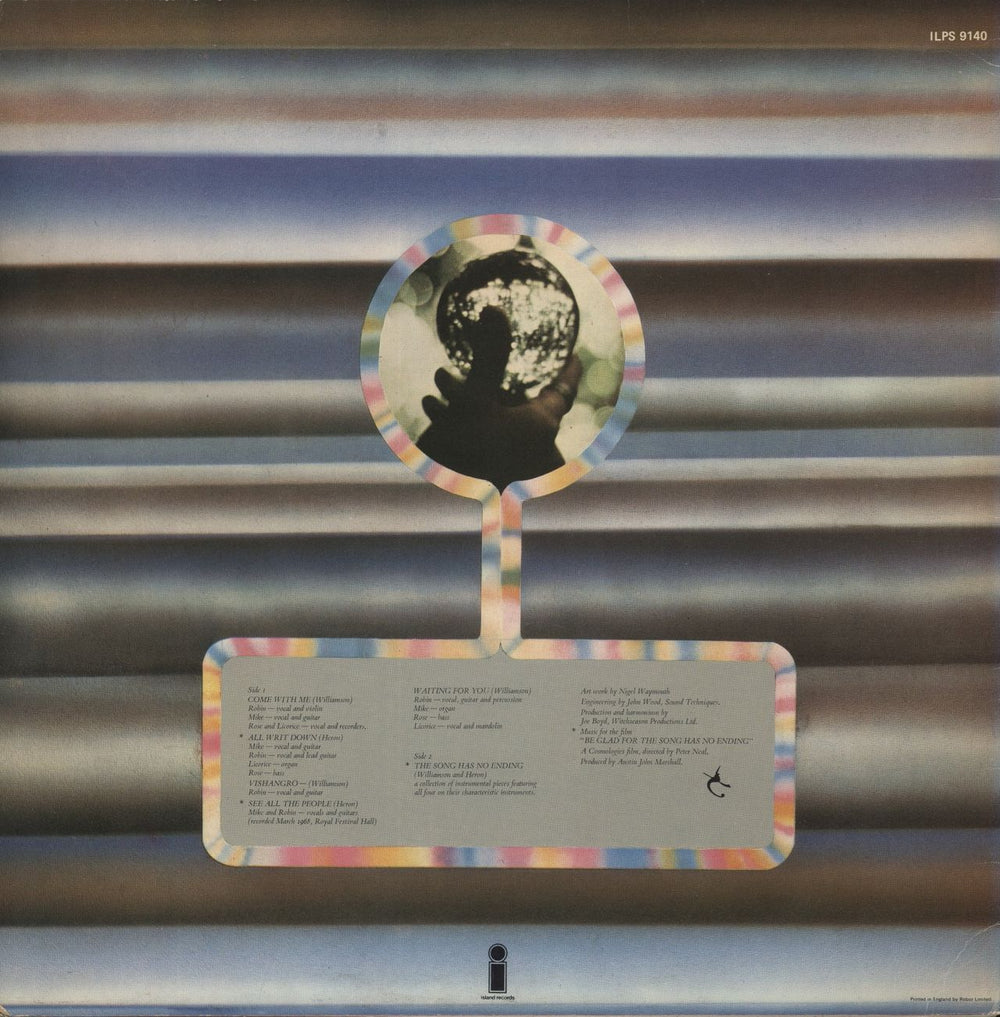 The Incredible String Band Be Glad For The Song Has No Ending - EX UK vinyl LP album (LP record)