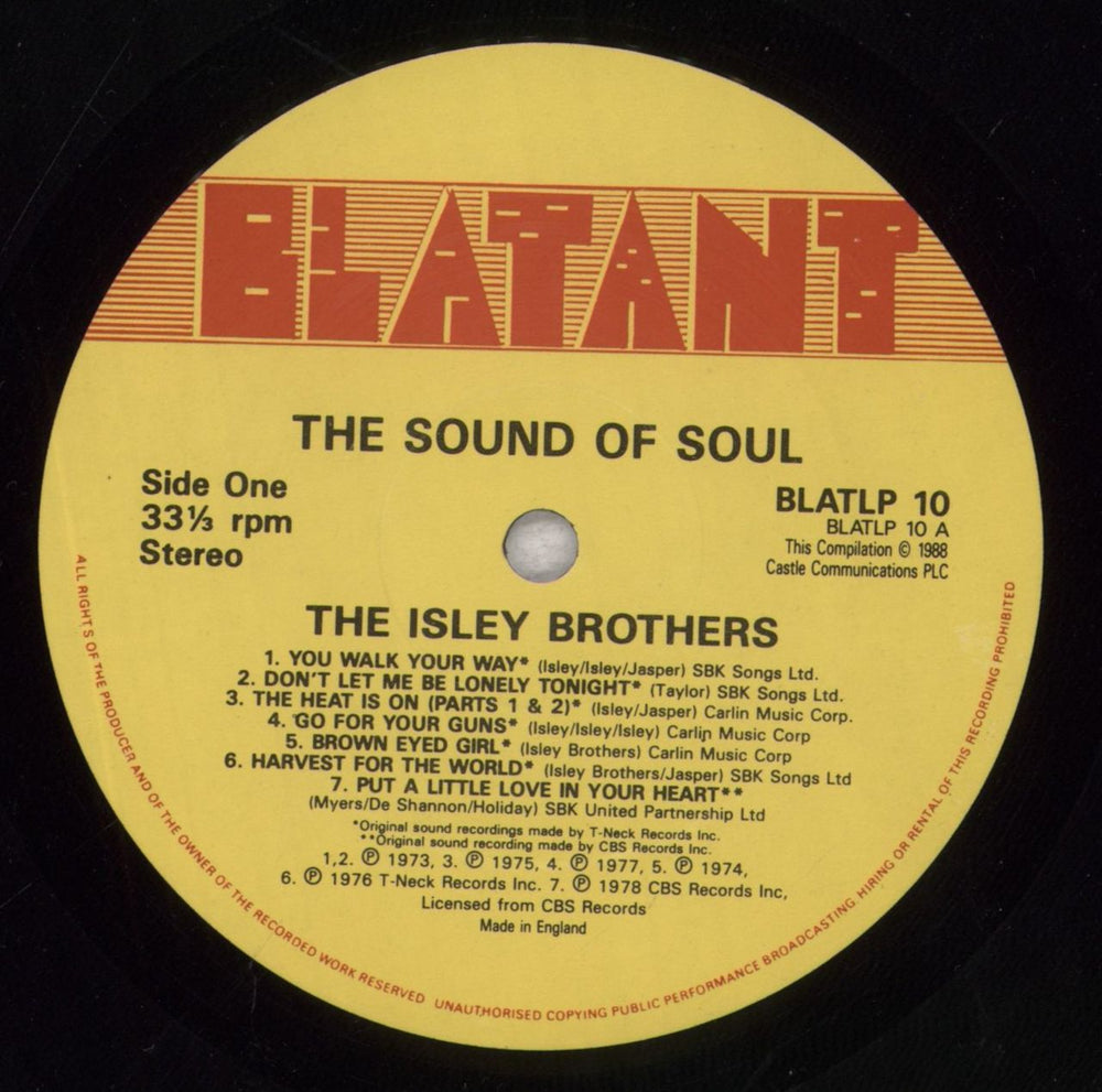 The Isley Brothers The Sound Of Soul UK vinyl LP album (LP record) ISRLPTH847369