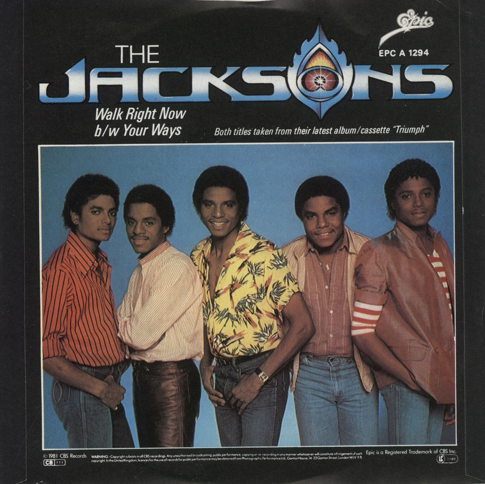 The Jackson Five Walk Right Now + Sleeve UK 7" vinyl single (7 inch record / 45)