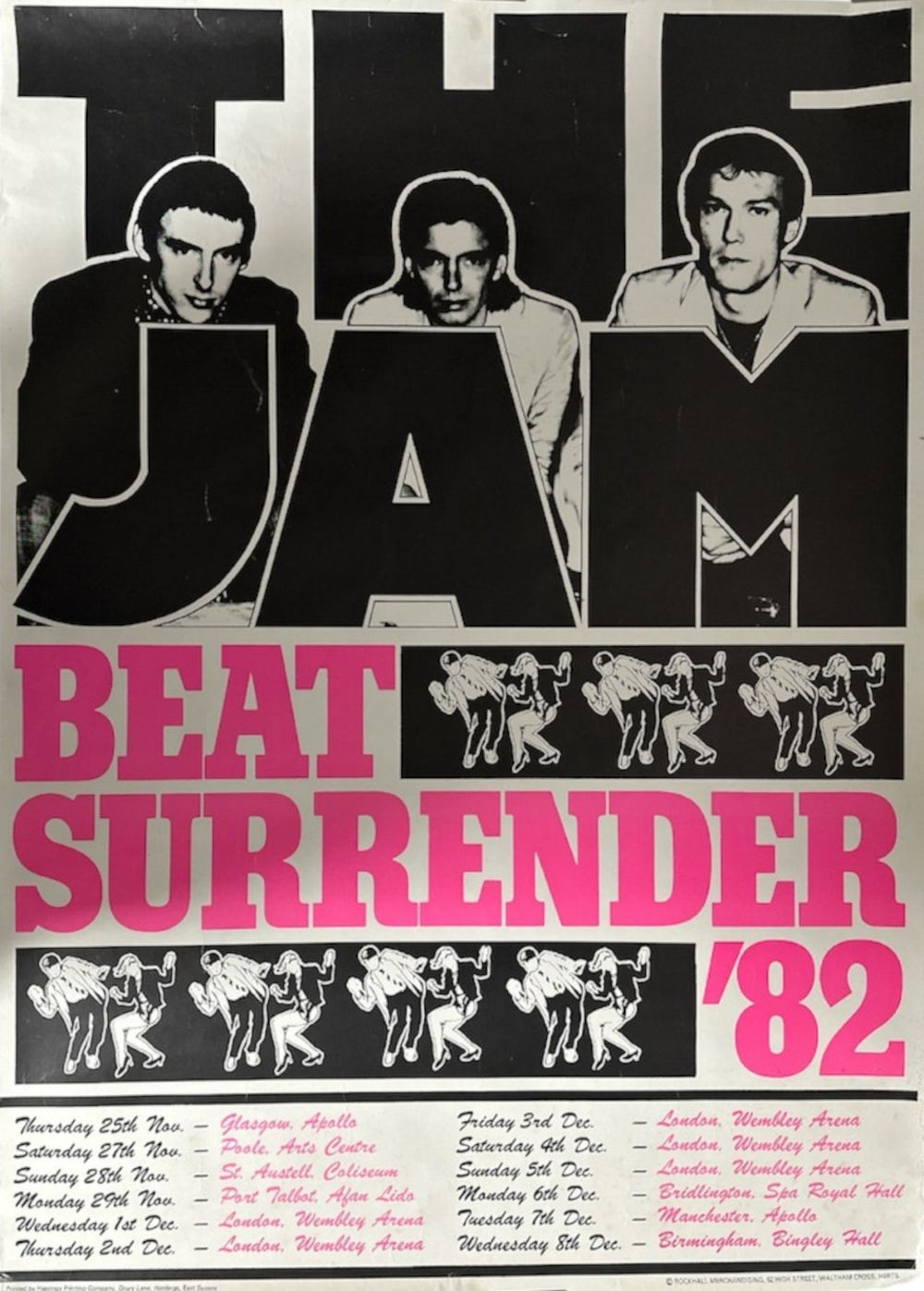 The Jam Beat Surrender '82 UK Promo poster PROMO POSTER