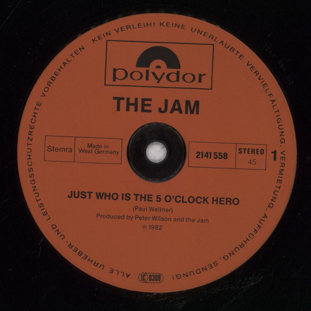 The Jam Just Who Is The 5 O'Clock Hero German 12" vinyl single (12 inch record / Maxi-single) JAM12JU54903