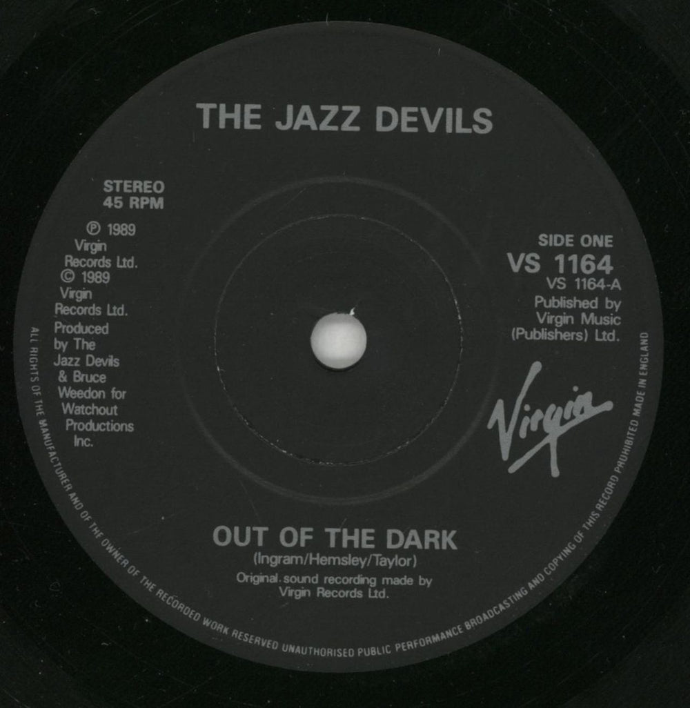 The Jazz Devils It's A Crime UK 7" vinyl single (7 inch record / 45) JZL07IT865327