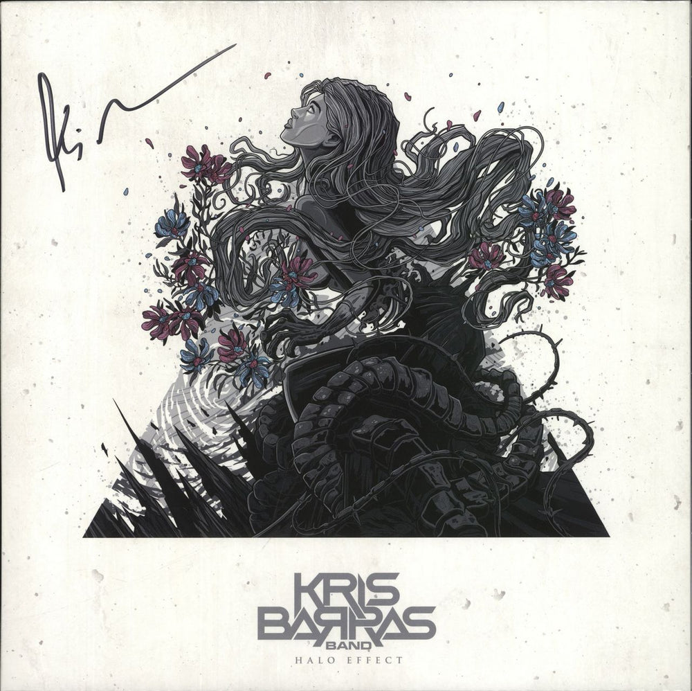 The Kris Barras Band Halo Effect - White & Black Splatter Vinyl + Autographed Sleeve UK vinyl LP album (LP record) MOSH687LP