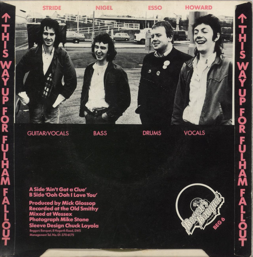 The Lurkers Ain't Got A Clue - 1st + Flexi - Hypesticker UK 7" vinyl single (7 inch record / 45)