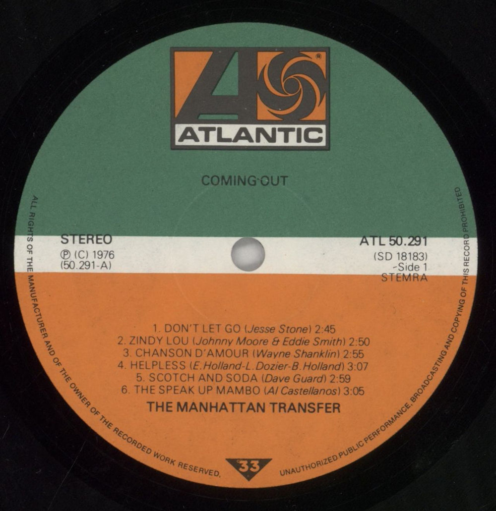 The Manhattan Transfer Coming Out Dutch vinyl LP album (LP record) MNHLPCO860030