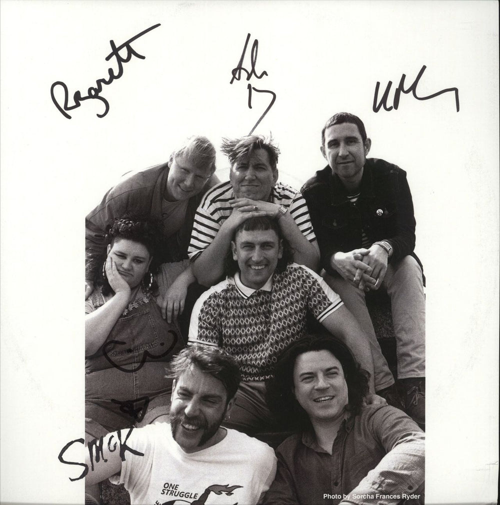 The Mary Wallopers Irish Rock 'N' Roll - Dinked Edition - Pink w/ Black Splatter Vinyl + 7" - Autographed Print UK vinyl LP album (LP record)