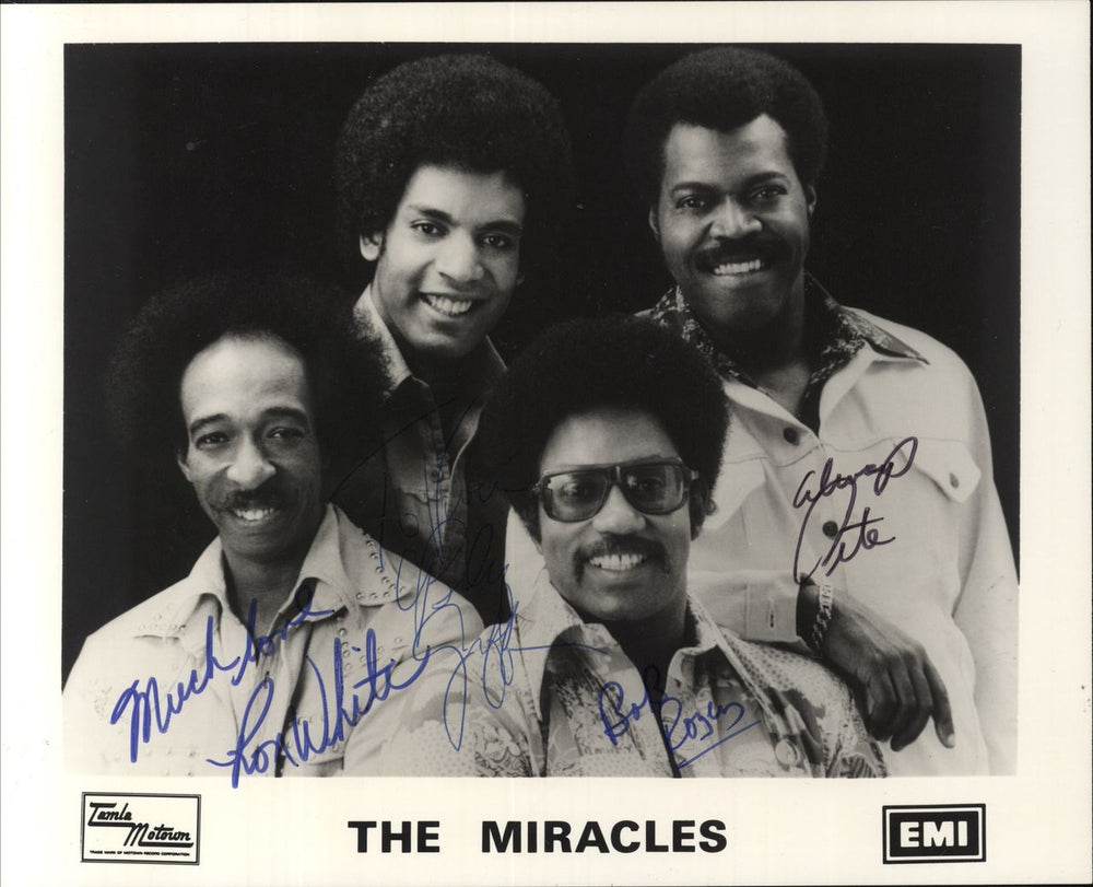 The Miracles Signed Photograph UK photograph SIGNED PHOTO