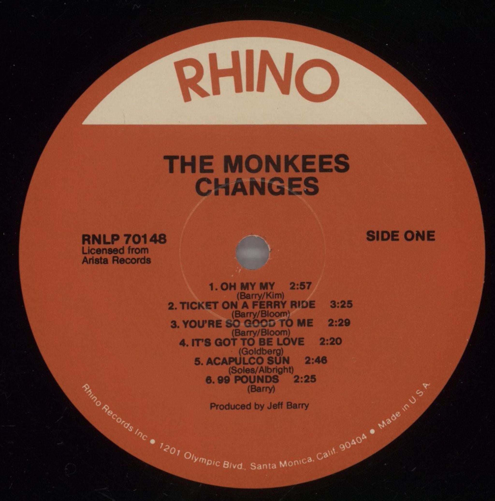 The Monkees Changes - Opened shrink US vinyl LP album (LP record) MKELPCH898103