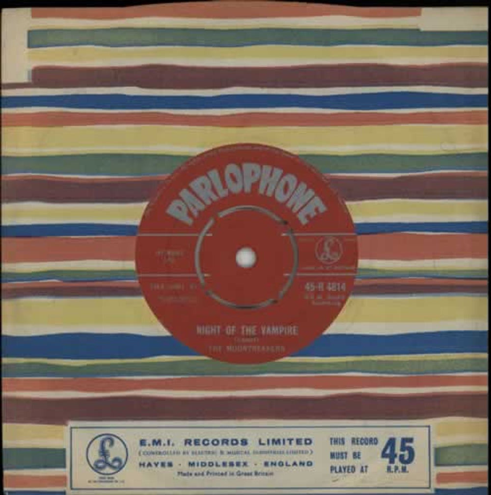 The Moontrekkers Night Of The Vampire UK 7" vinyl single (7 inch record / 45) 45-R4814