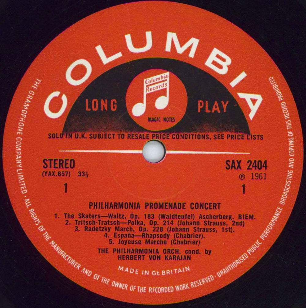 The Philharmonia Orchestra Philharmonia Promenade Concert - 2nd UK vinyl LP album (LP record) UQ7LPPH803213