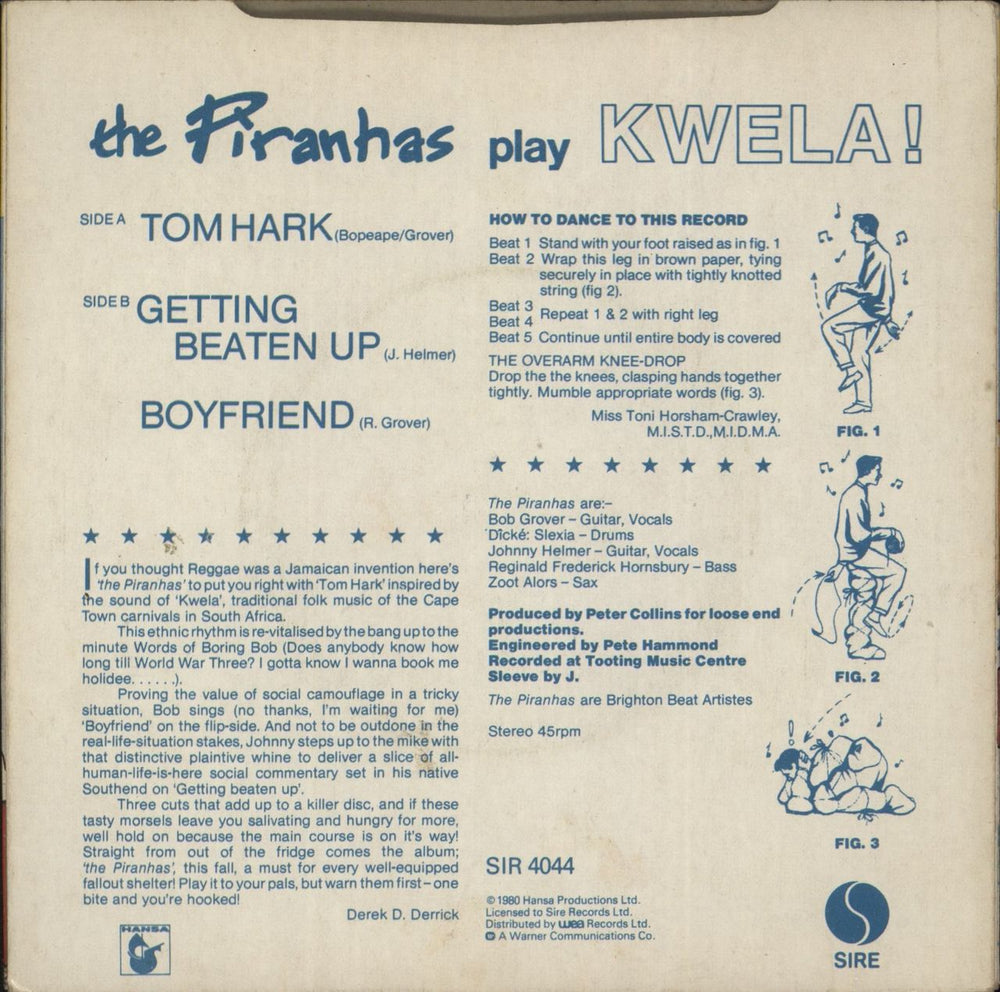 The Piranhas The Piranhas Play Kwela! UK 7" vinyl single (7 inch record / 45)