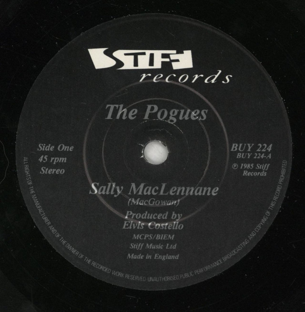 The Pogues Sally Maclennane - Poster Sleeve UK 7" vinyl single (7 inch record / 45) POG07SA185304