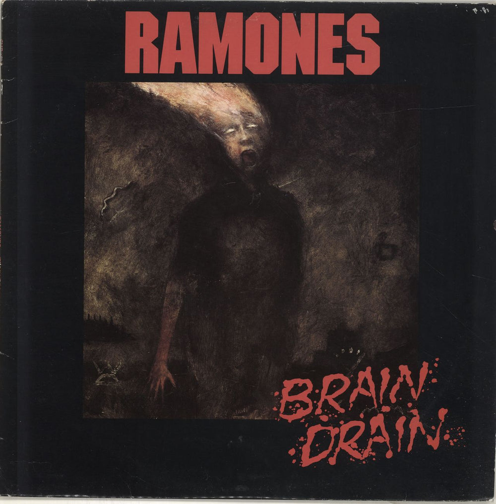 The Ramones Brain Drain UK vinyl LP album (LP record) CHR1725