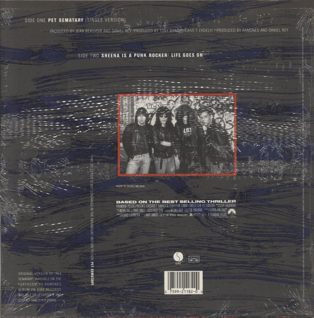 The Ramones Pet Sematary US 12" vinyl single (12 inch record / Maxi-single) 075992118200
