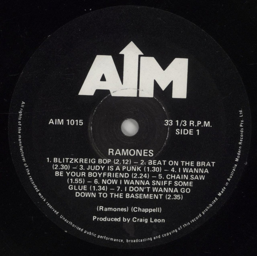The Ramones Ramones - EX Australian vinyl LP album (LP record) RAMLPRA860466