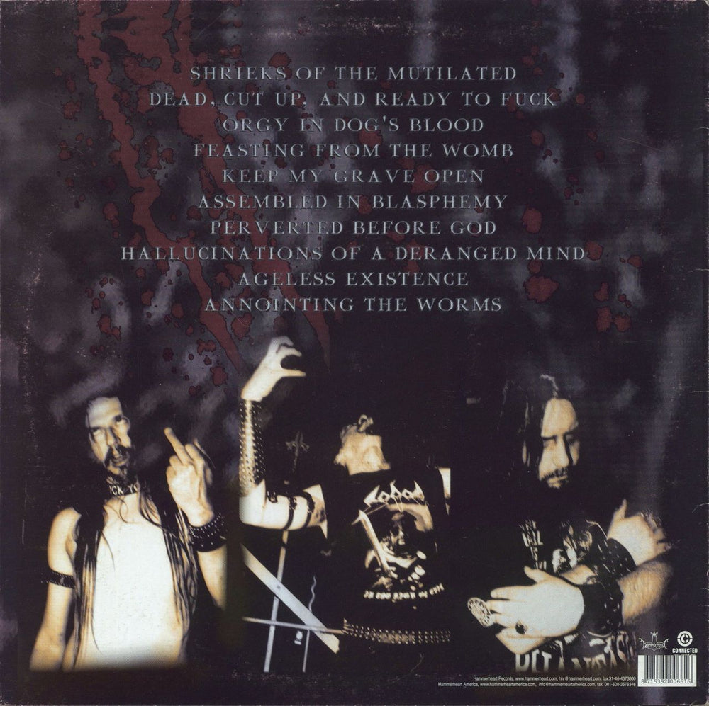 The Ravenous Assembled In Blasphemy Dutch vinyl LP album (LP record) 8715392006616