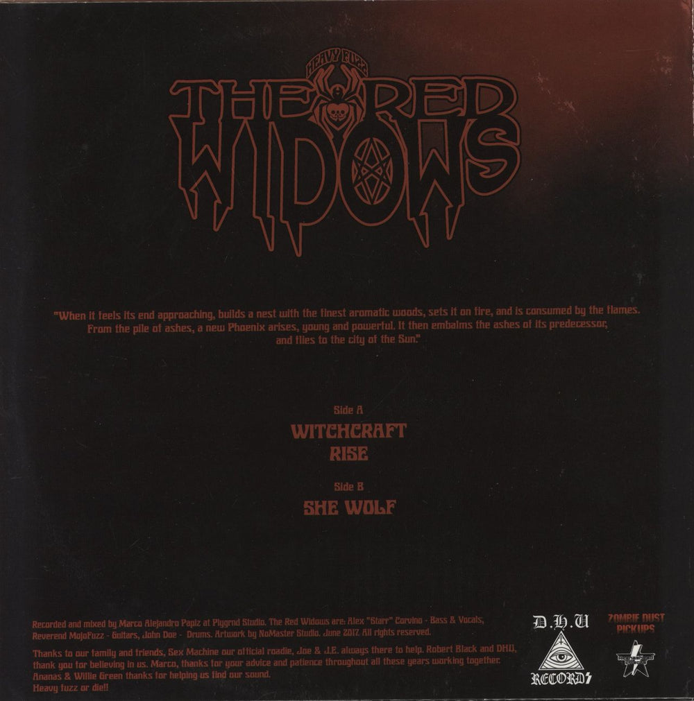 The Red Widows Rising - Red & Orange w/ Black Splatter Vinyl Dutch 12" vinyl single (12 inch record / Maxi-single)