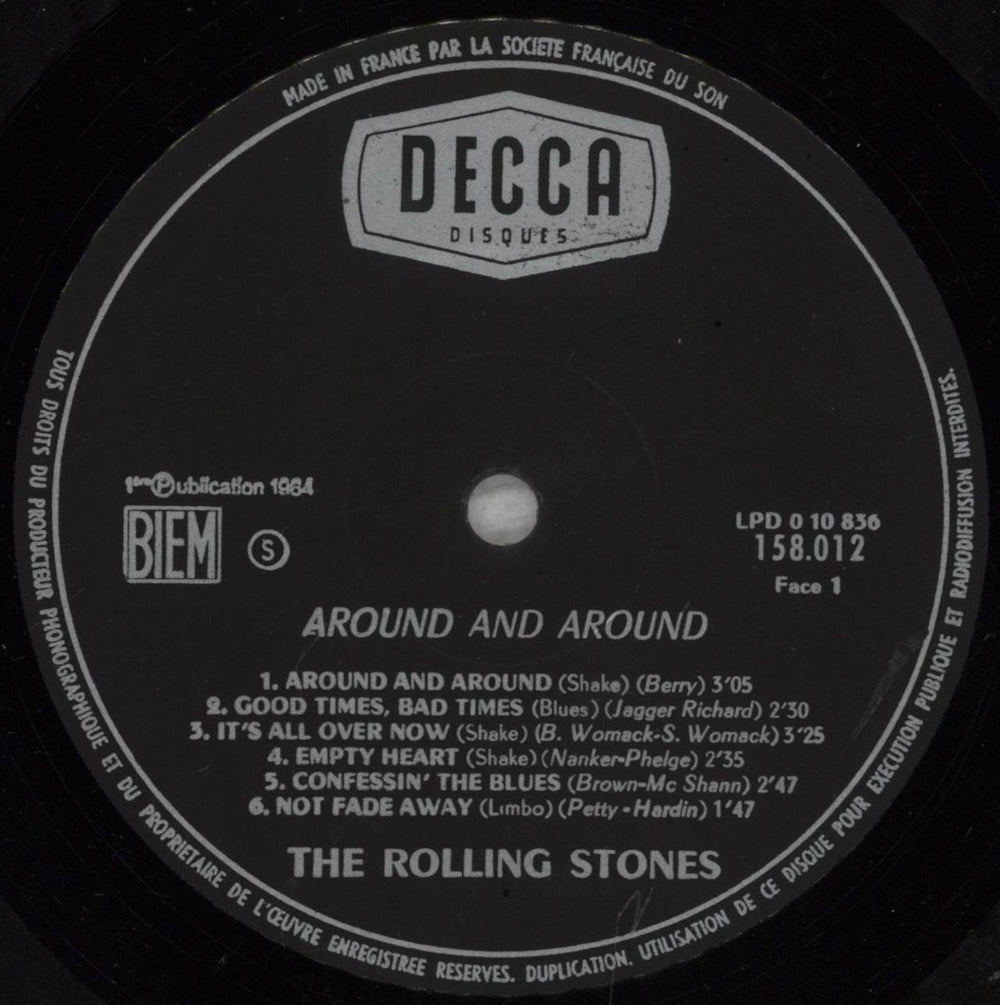 The Rolling Stones Around And Around - 10.65 French vinyl LP album (LP record) ROLLPAR841858