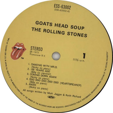 The Rolling Stones Goats Head Soup Japanese vinyl LP album (LP record) ROLLPGO166419