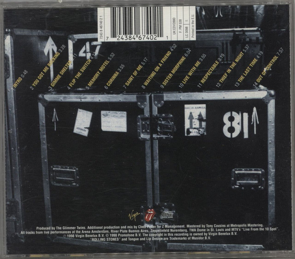 The Rolling Stones No Security UK CD album (CDLP) 724384674021