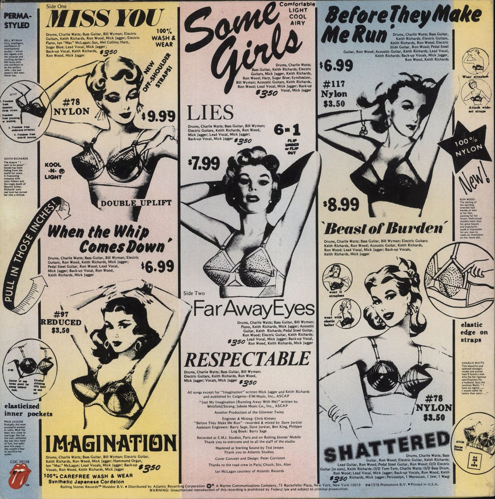 The Rolling Stones Some Girls - 2nd - BPGY US vinyl LP album (LP record)