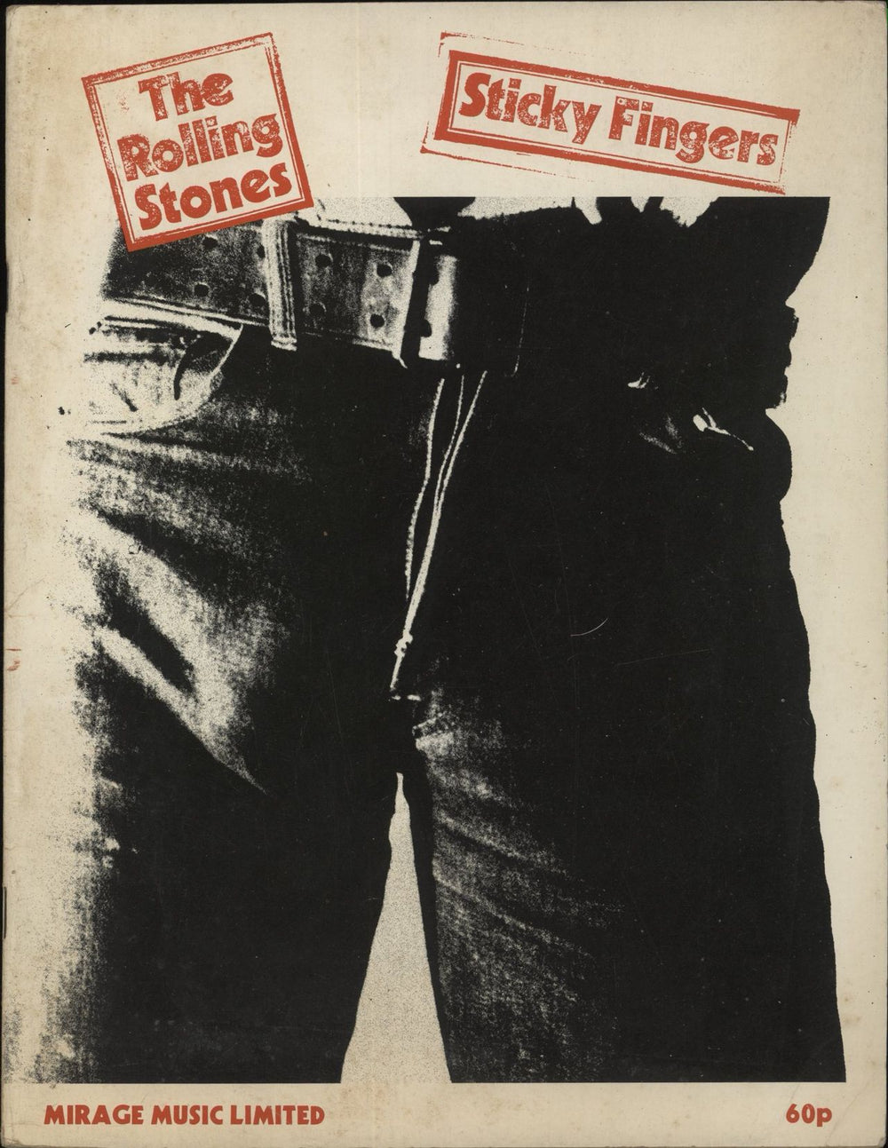 The Rolling Stones Sticky Fingers UK book SONGBOOK