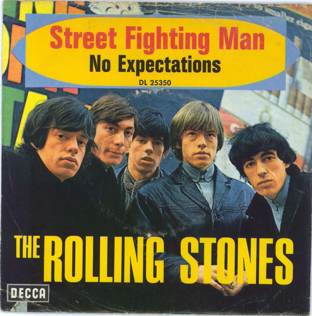 The Rolling Stones Street Fighting Man - 2nd German 7" vinyl single (7 inch record / 45) DL25350