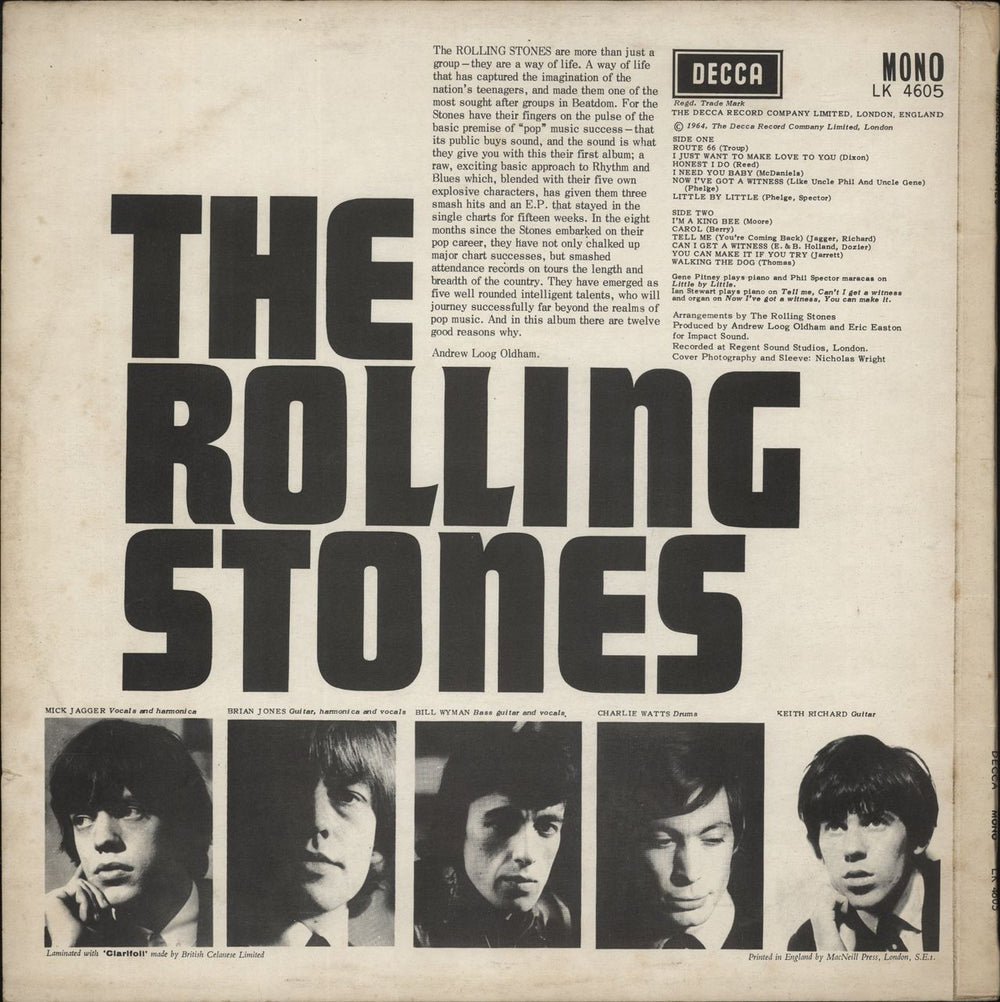The Rolling Stones The Rolling Stones - 4th [B] - Deep Groove - EX UK vinyl LP album (LP record)