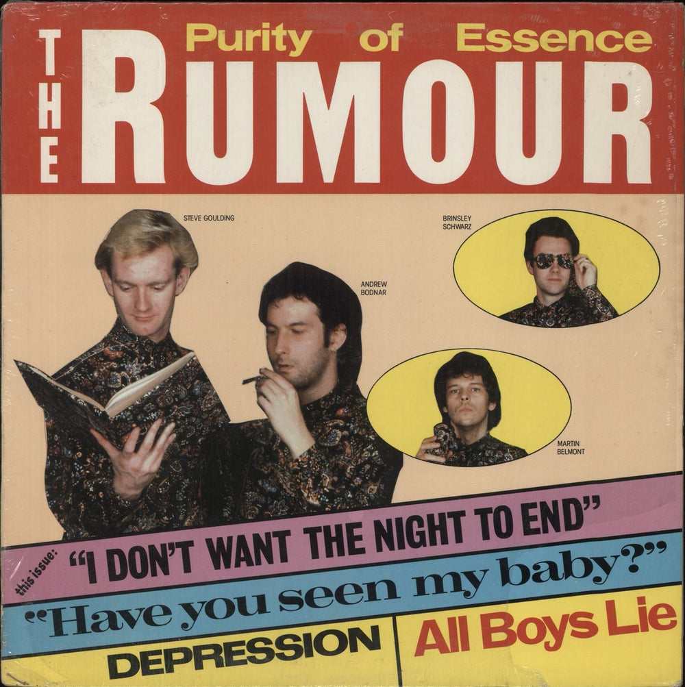 The Rumour Purity Of Essence + Opened Shrink US vinyl LP album (LP record) HNBL1305