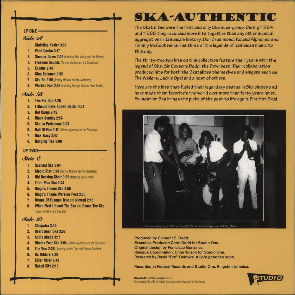 The Skatalites Foundation Ska US 2-LP vinyl record set (Double LP Album)