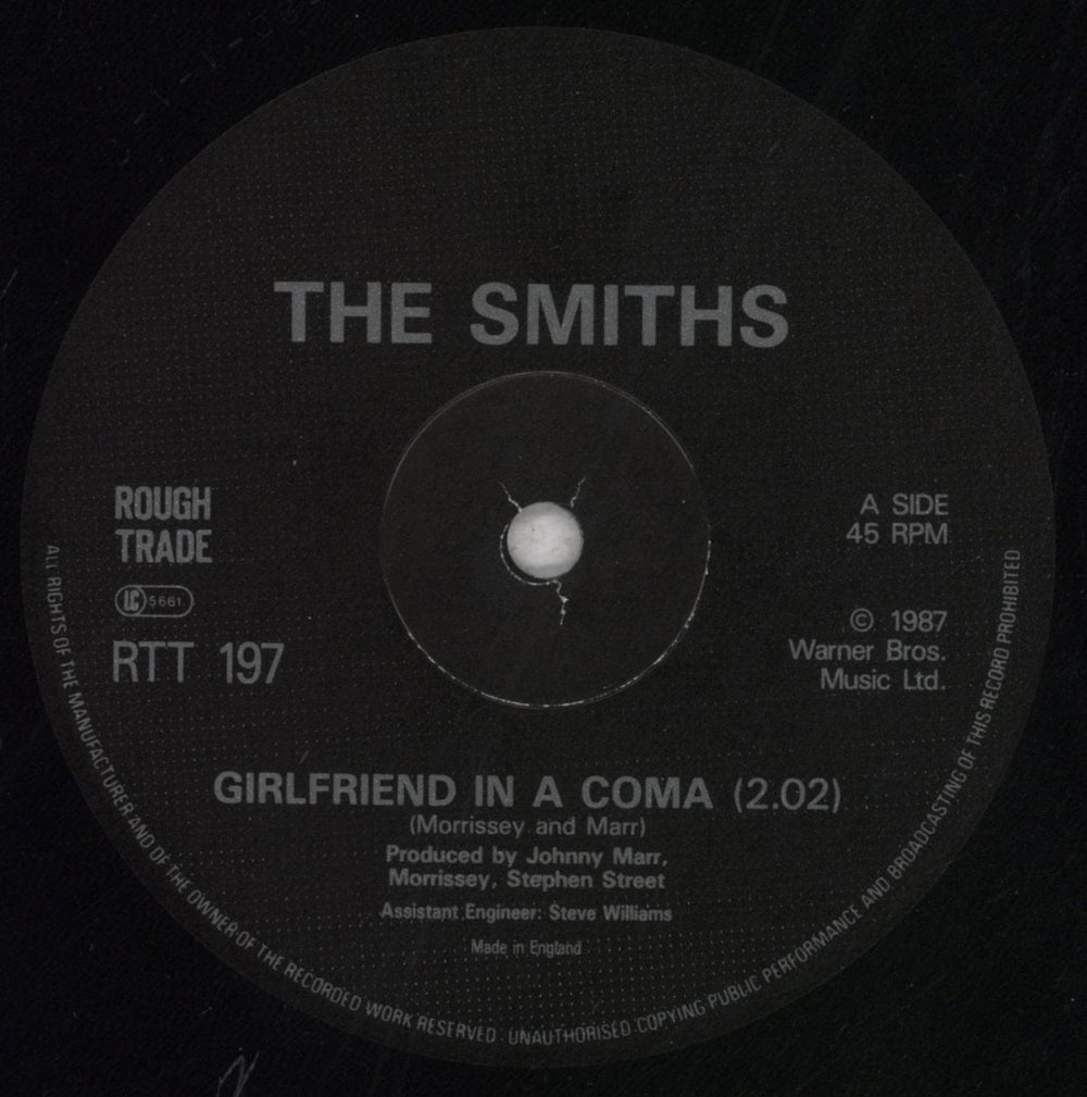 The Smiths Girlfriend In A Coma - VG UK 12" vinyl single (12 inch record / Maxi-single) SMI12GI675120