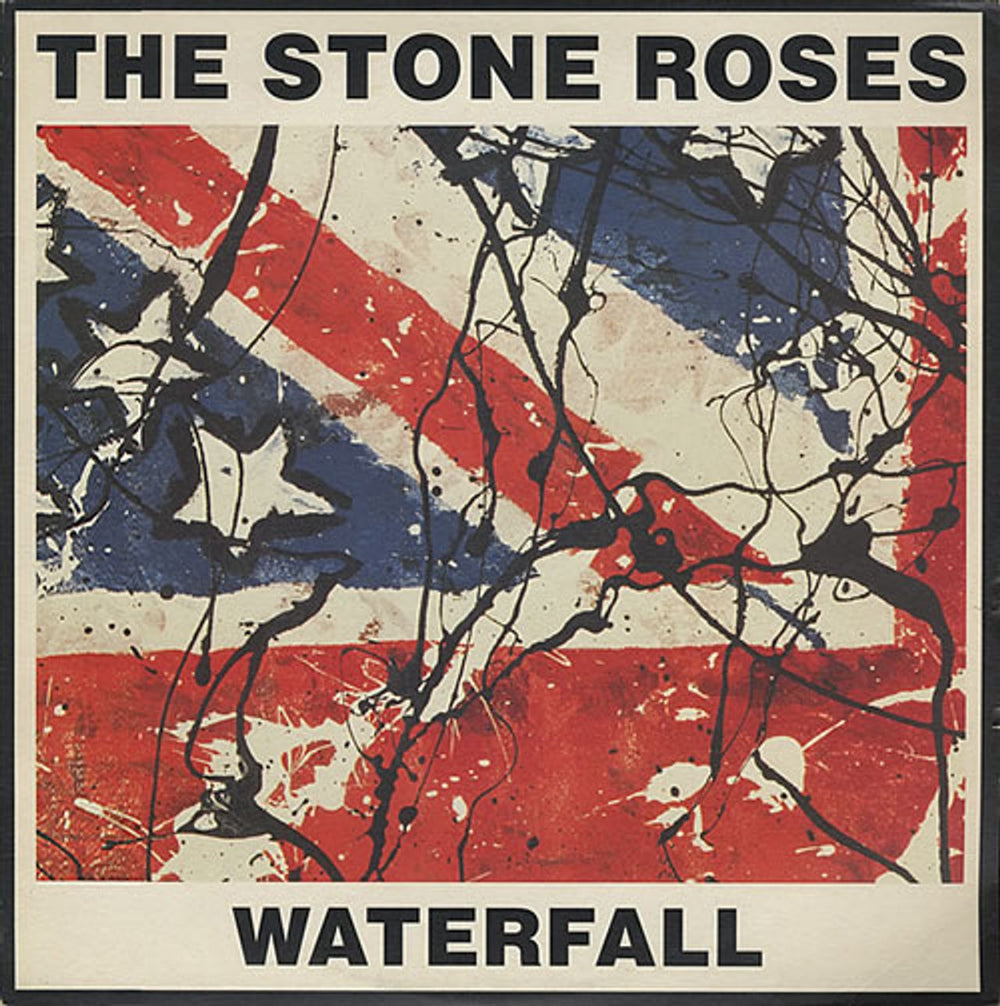 The Stone Roses Waterfall + Print - EX UK 12" vinyl single (12 inch record / Maxi-single) OREZT35