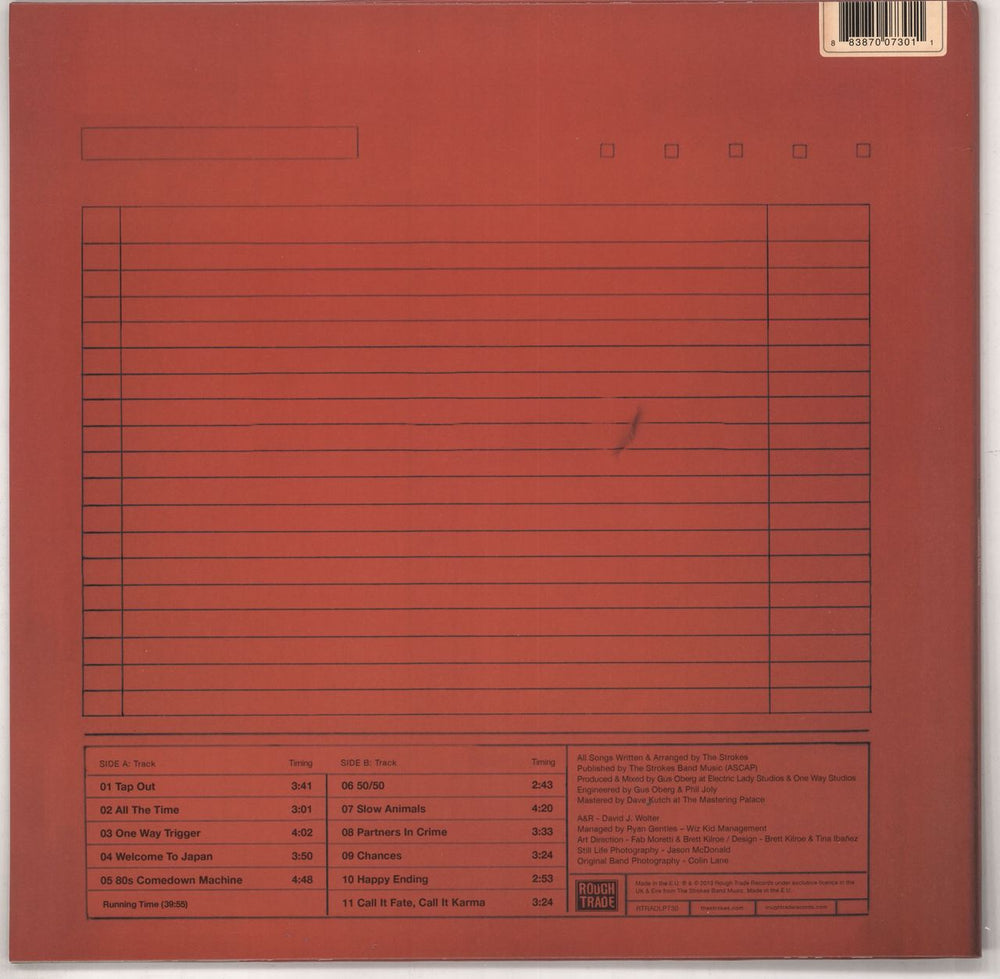 The Strokes Comedown Machine UK vinyl LP album (LP record) 883870073011