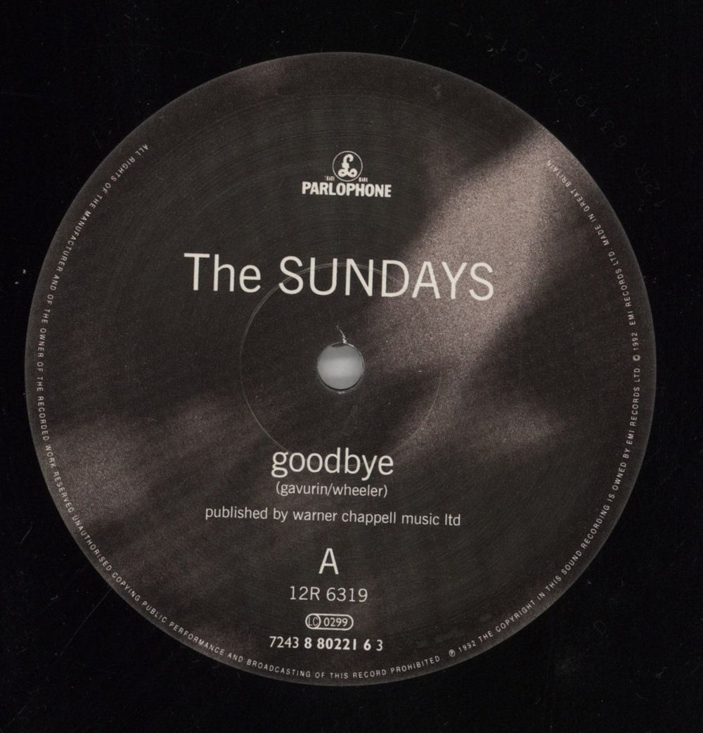 The Sundays Goodbye UK 12" vinyl single (12 inch record / Maxi-single) SUN12GO83323