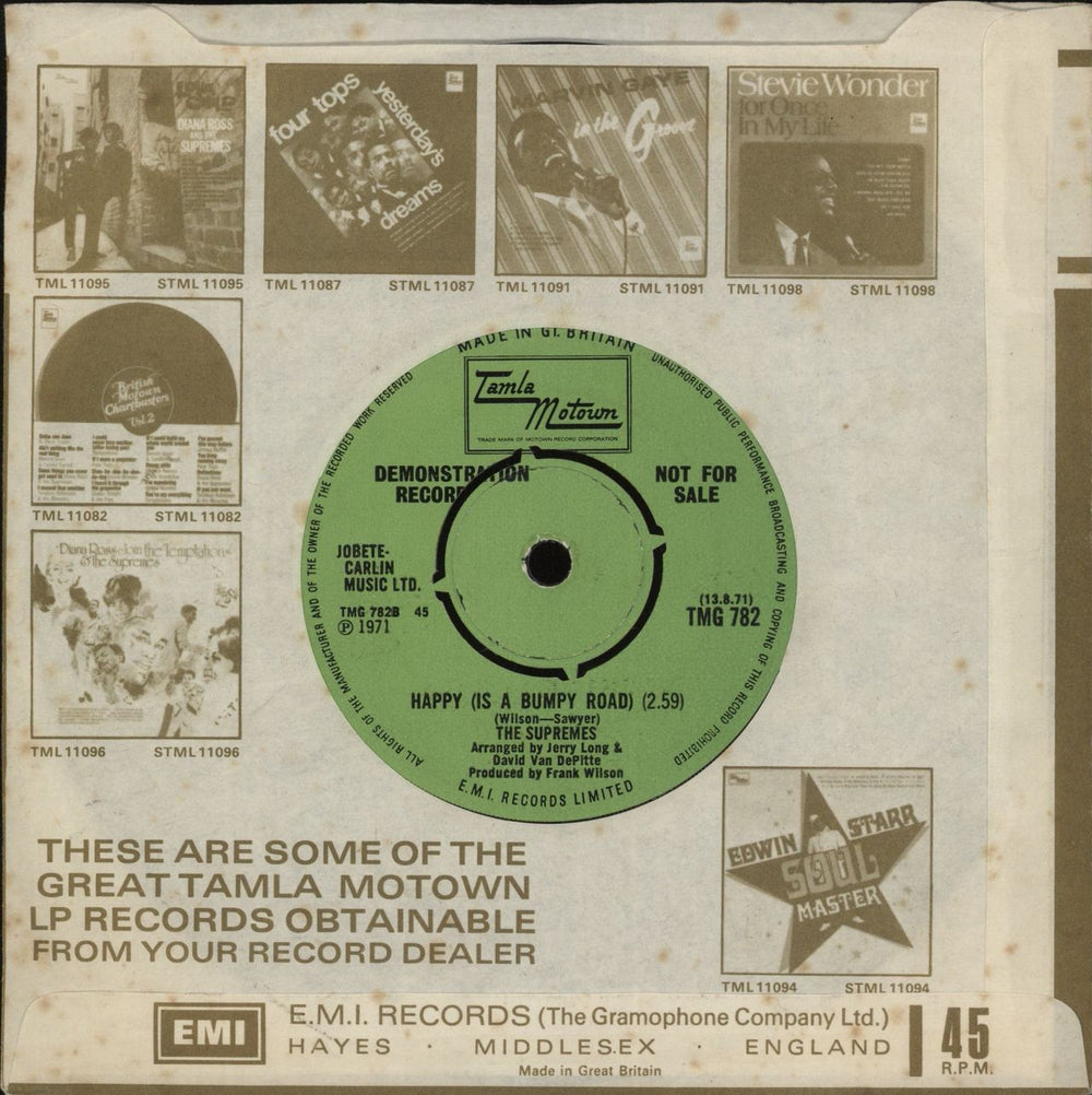 The Supremes Nathan Jones - 'A Label' UK Promo 7" vinyl single (7 inch record / 45)