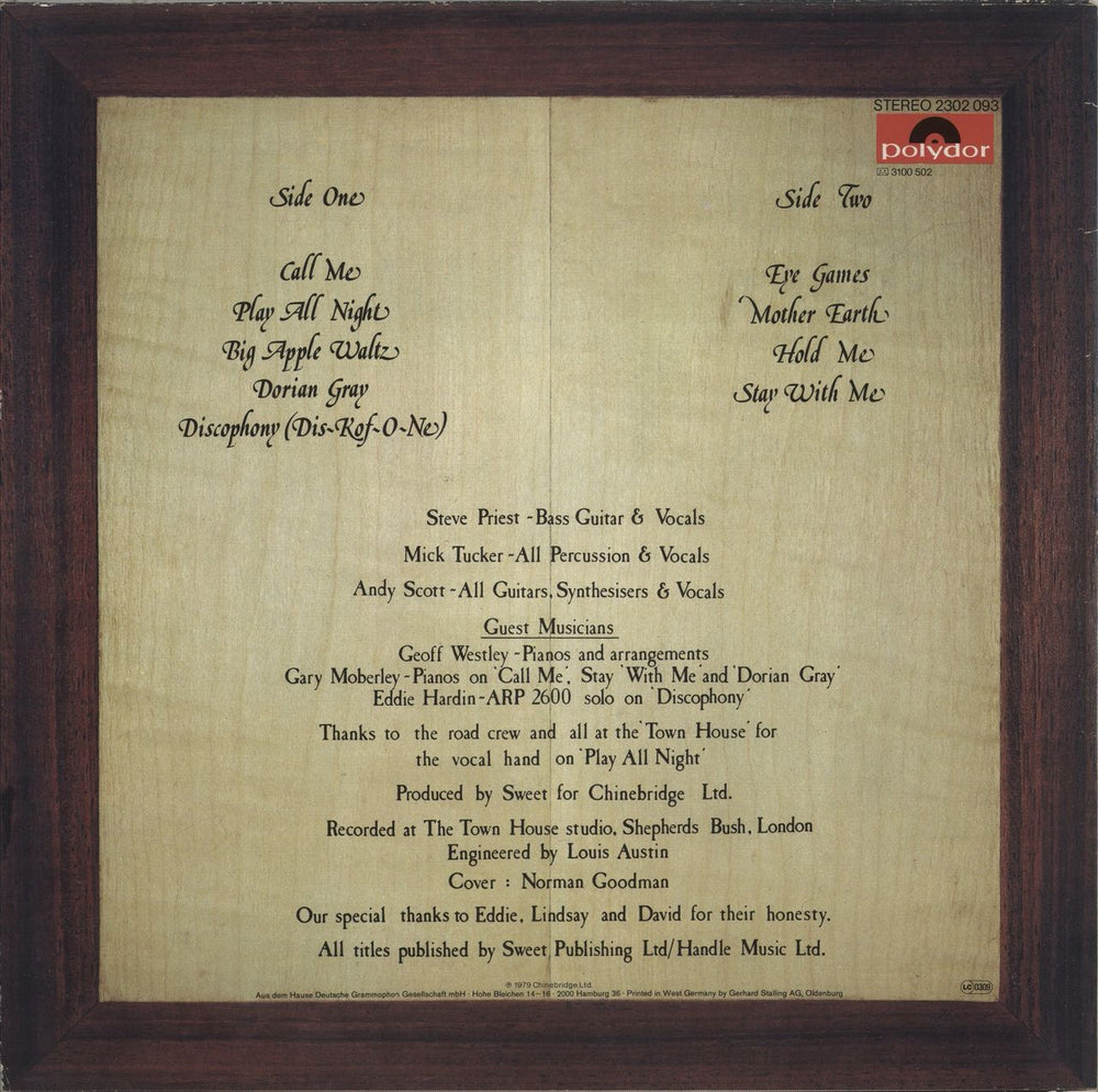 The Sweet Cut Above The Rest German vinyl LP album (LP record)