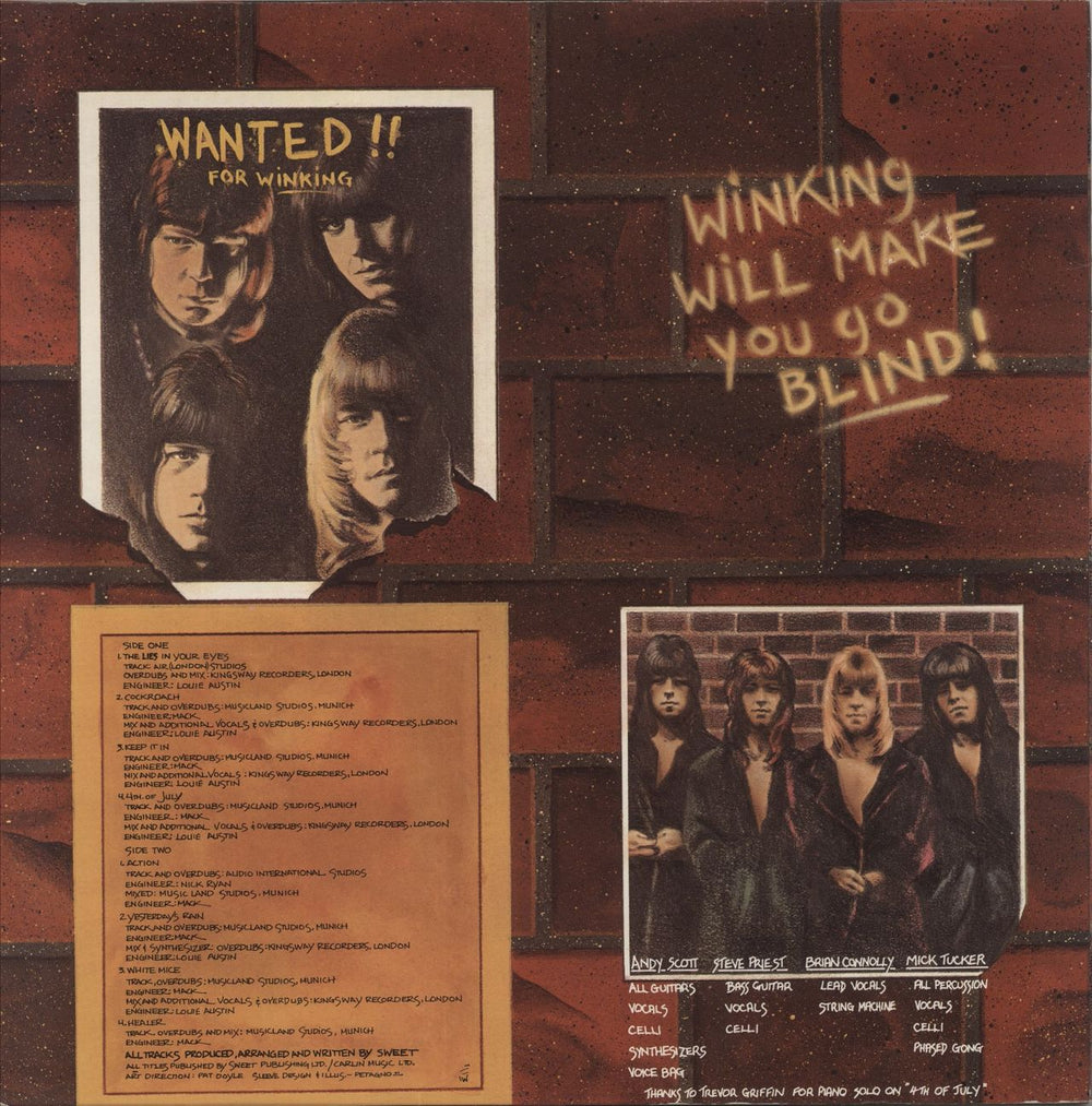 The Sweet Give Us A Wink UK vinyl LP album (LP record)