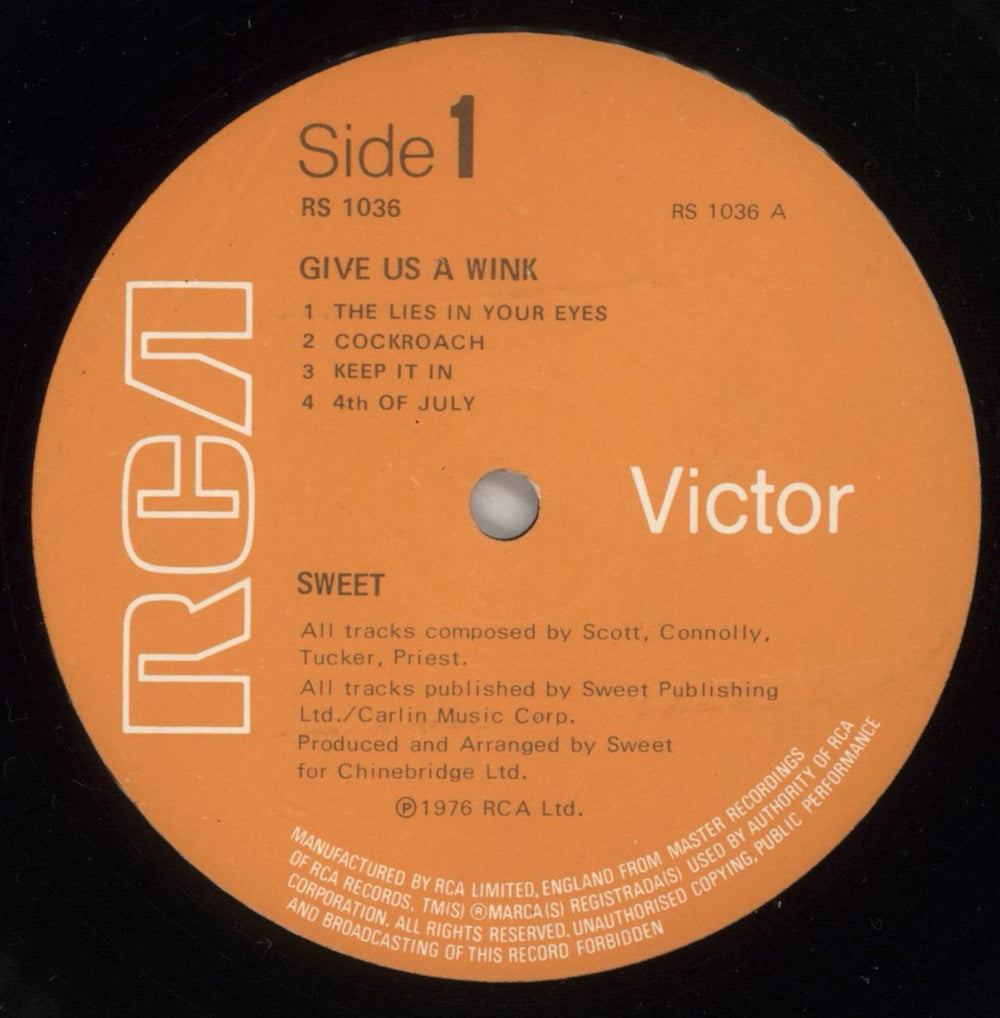 The Sweet Give Us A Wink UK vinyl LP album (LP record) SWTLPGI677309