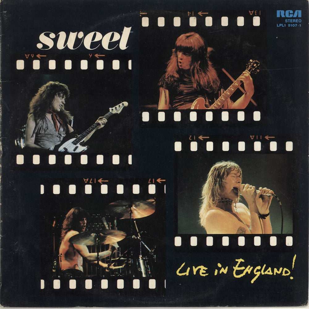 The Sweet Live In England! Italian vinyl LP album (LP record) LPL15107-1