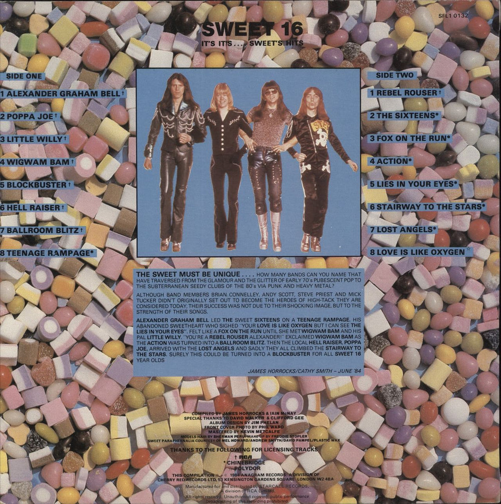 The Sweet Sweet 16 Australian vinyl LP album (LP record)